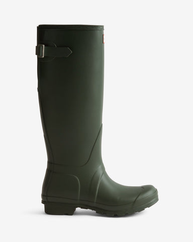 Women's Dark Olive Tall Back Adjustable Wellington Boot