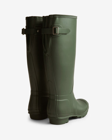 Women's Dark Olive Tall Back Adjustable Wellington Boot