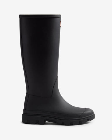 Unisex Black Downpour Tall Wellington Boot