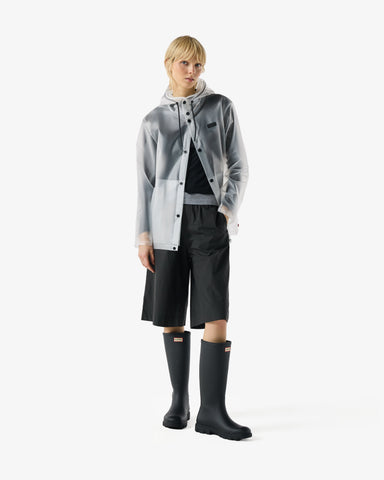Unisex Clear Downpour Izzy Clear Matte PU Hooded Jacket