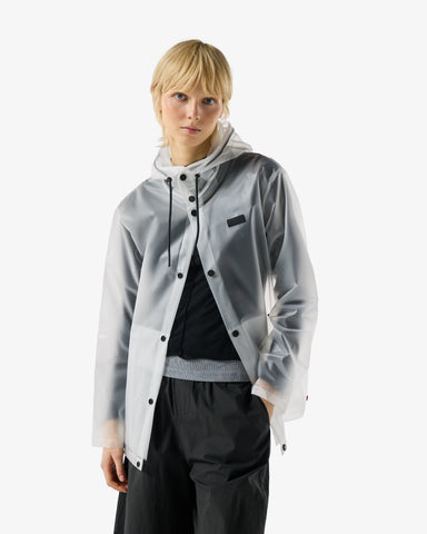 Unisex Clear Downpour Izzy Clear Matte PU Hooded Jacket