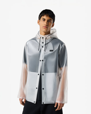 Unisex Clear Downpour Izzy Clear Matte PU Hooded Jacket