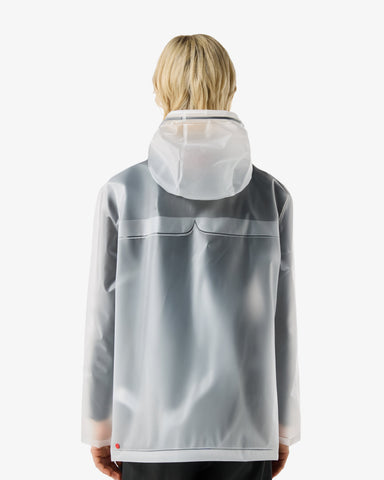 Unisex Clear Downpour Izzy Clear Matte PU Hooded Jacket