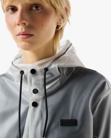 Unisex Clear Downpour Izzy Clear Matte PU Hooded Jacket