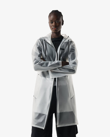 Unisex Clear Downpour Andrea Clear Matte PU Rain Coat