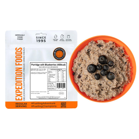 Expedition Foods Porridge with Blueberries | Freeze-Dried Meal