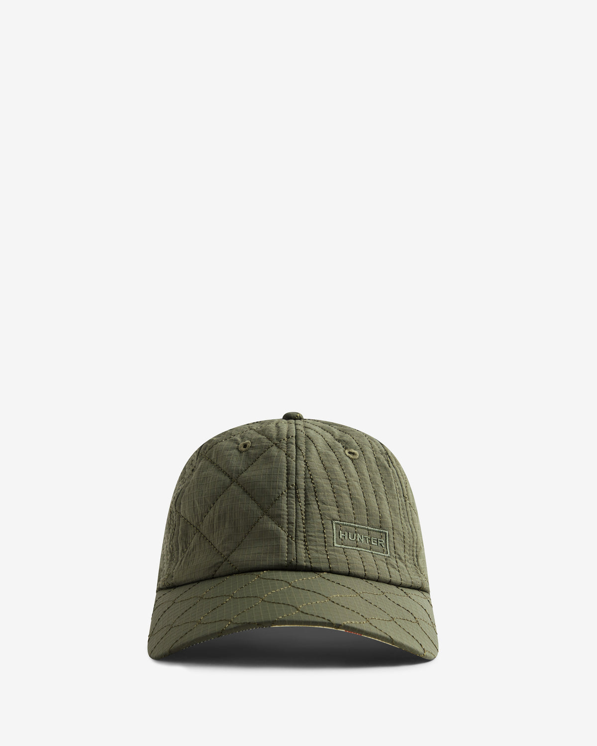 Green Recrafted Quilted Patchwork Cap