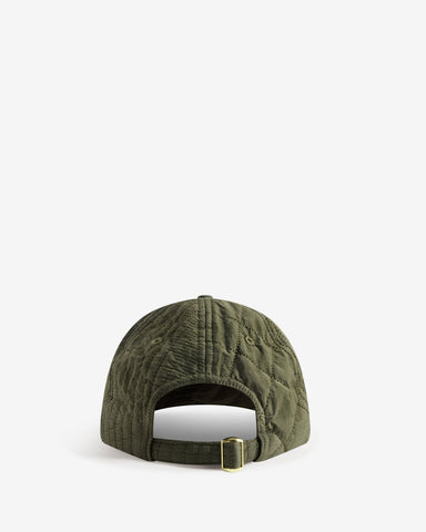 Green Recrafted Quilted Patchwork Cap