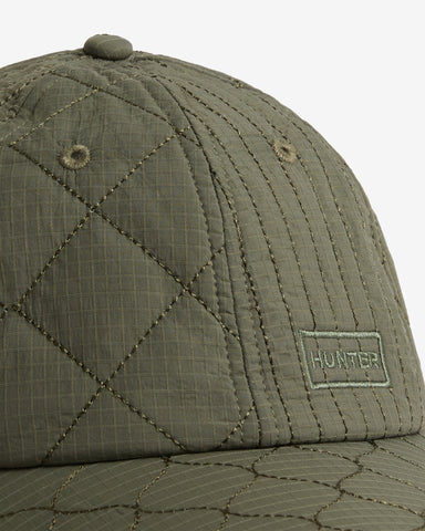Green Recrafted Quilted Patchwork Cap