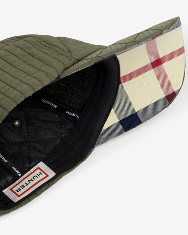 Green Recrafted Quilted Patchwork Cap
