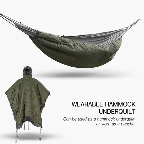 Multifunctional Hammock Underquilt Sleeping Bag  and Hammock UnderBlanket Poncho