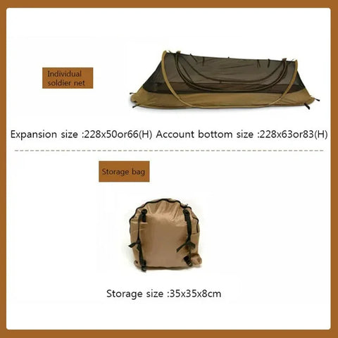 Outdoor Single Person  Mosquito Proof Shelter, Camping Tent