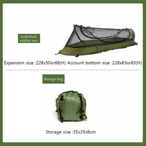 Outdoor Single Person  Mosquito Proof Shelter, Camping Tent