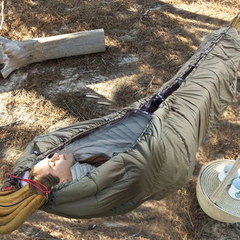 Multifunctional Hammock Underquilt Sleeping Bag  and Hammock UnderBlanket Poncho
