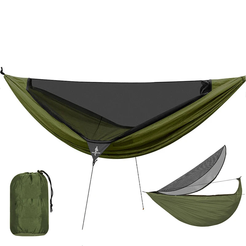 9.2Ft Camping Hammock with Net and Ridge Line