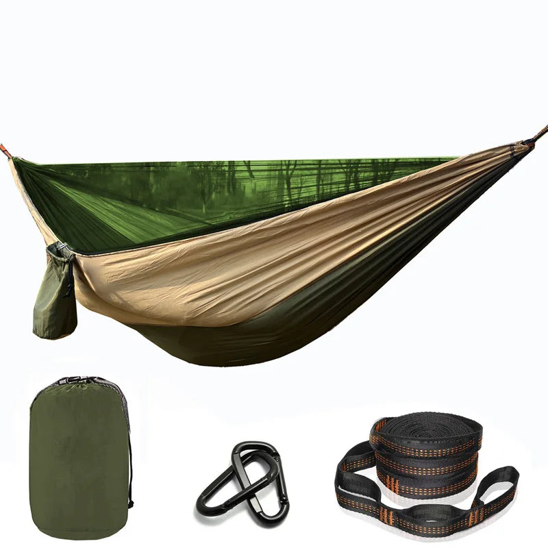 Double Size Camping Hammock with Mosquito Net