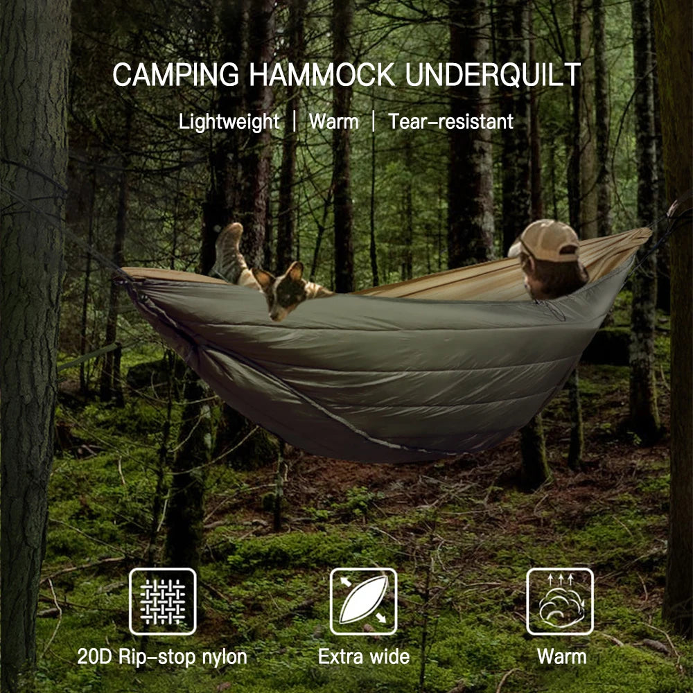 Multifunctional Hammock Underquilt Sleeping Bag  and Hammock UnderBlanket Poncho