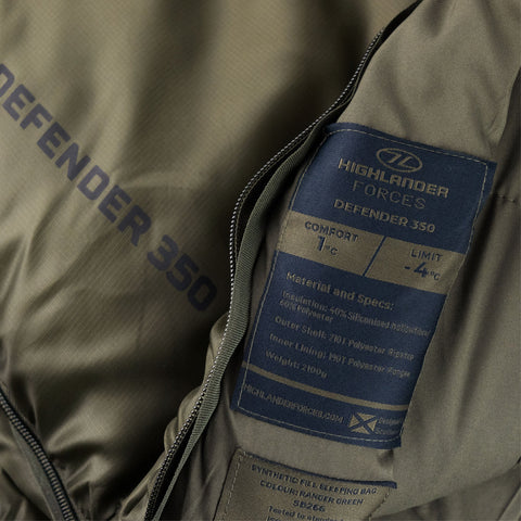 Highlander Defender 350 - 3/4 Season Sleeping Bag