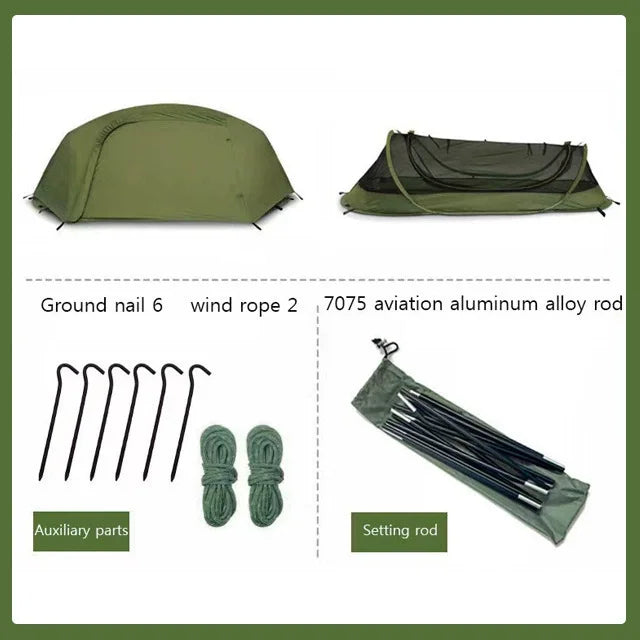 Outdoor Single Person  Mosquito Proof Shelter, Camping Tent