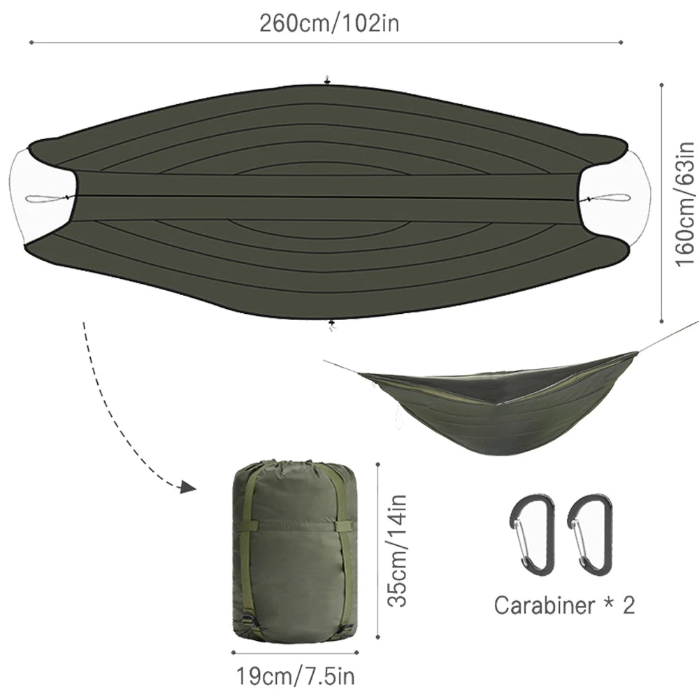 Multifunctional Hammock Underquilt Sleeping Bag  and Hammock UnderBlanket Poncho