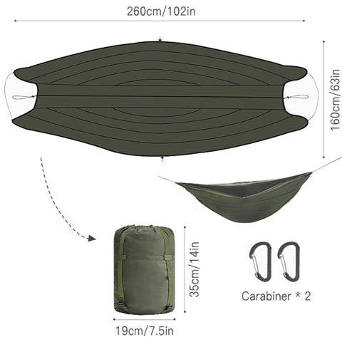 Multifunctional Hammock Underquilt Sleeping Bag  and Hammock UnderBlanket Poncho