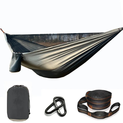 Double Size Camping Hammock with Mosquito Net