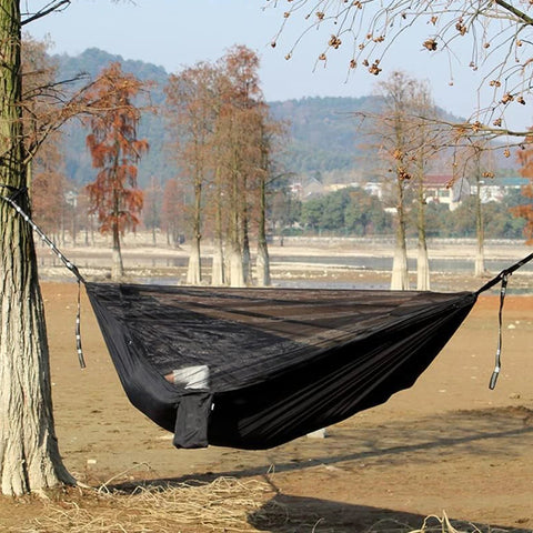 Double Size Camping Hammock with Mosquito Net