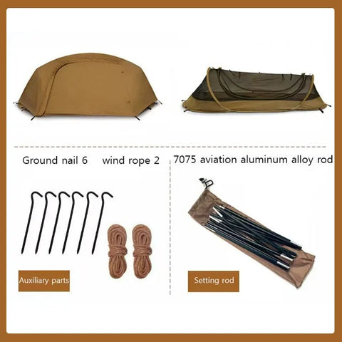 Outdoor Single Person  Mosquito Proof Shelter, Camping Tent
