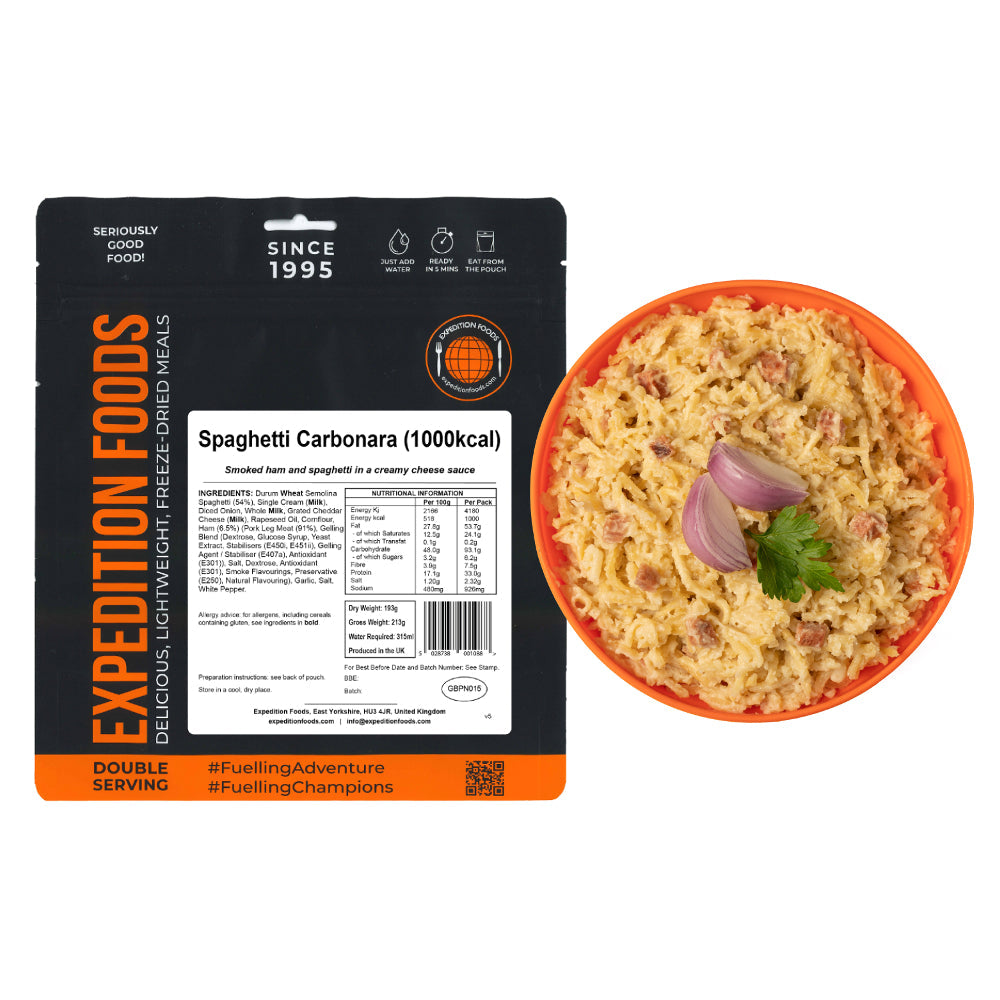Expedition Foods Spaghetti Carbonara | Freeze-Dried Meal