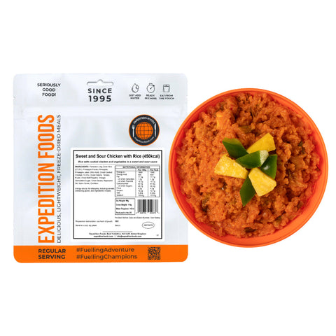 Expedition Foods Sweet and Sour Chicken with Rice | Freeze-Dried Meal