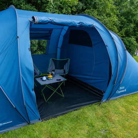 Cypress 6 Person Camping Tent with 2 Bedrooms, Porch & Living Area