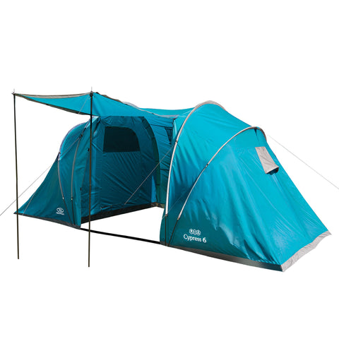 Cypress 6 Person Camping Tent with 2 Bedrooms, Porch & Living Area