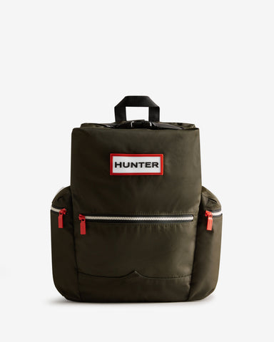 Dark Olive Nylon Large Topclip Backpack