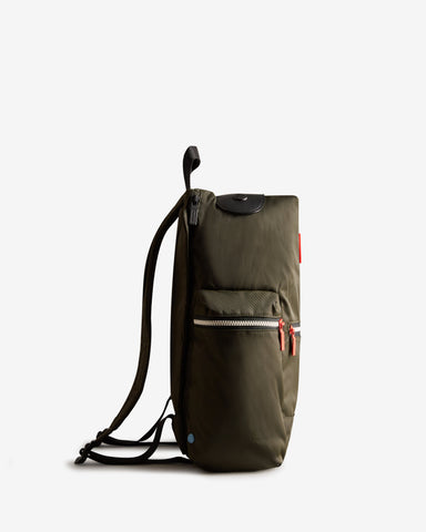 Dark Olive Nylon Large Topclip Backpack