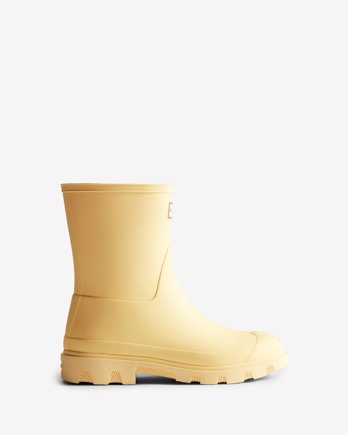 Unisex Pale Yellow Downpour Short Wellington Boot