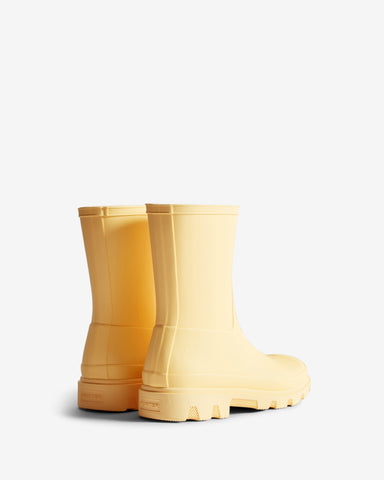 Unisex Pale Yellow Downpour Short Wellington Boot