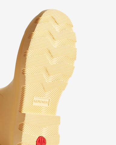 Unisex Pale Yellow Downpour Short Wellington Boot
