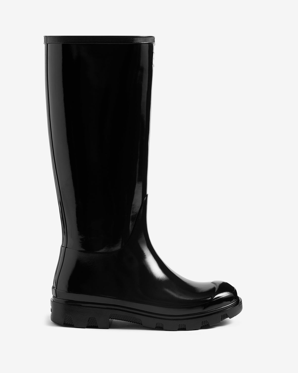 Unisex Black Downpour Tall Gloss Wellington Boot