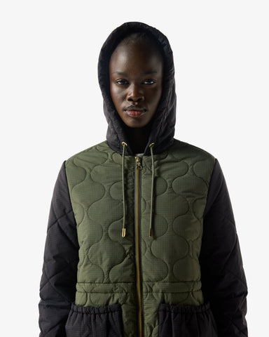 Women's Green Recrafted Quilted Jacket