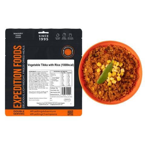 Expedition Foods Vegetable Tikka with Rice | Freeze-Dried Meal