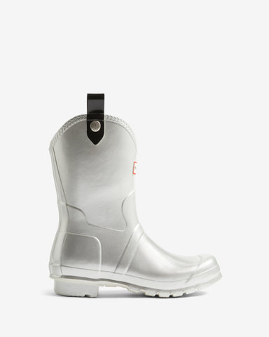 Women's Silver Original Cowboy Metallic Wellington Boot