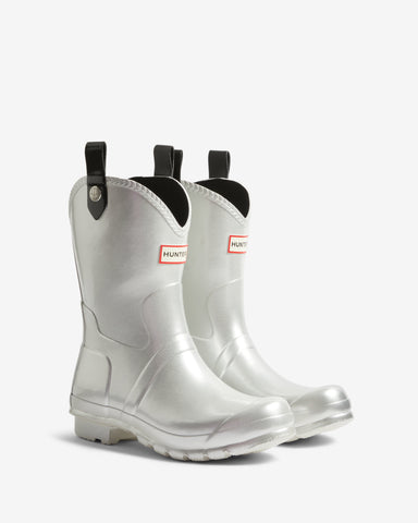 Women's Silver Original Cowboy Metallic Wellington Boot