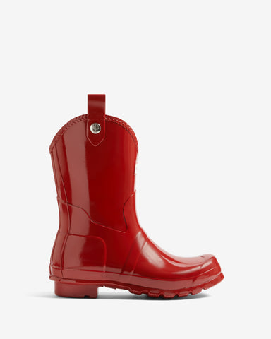 Women's Military Red Original Cowboy Gloss Wellington Boot