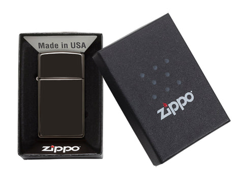Zippo Slim® High Polish Black Lighter