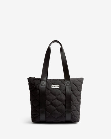 Black Adair Quilted Tote Bag