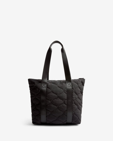 Black Adair Quilted Tote Bag