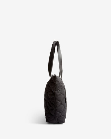 Black Adair Quilted Tote Bag