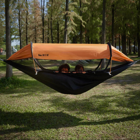 Traveler Hammock Outdoor anti Roll and anti Mosquito Hammock Double Person Sunshade Camping Hammock with Mosquito Net