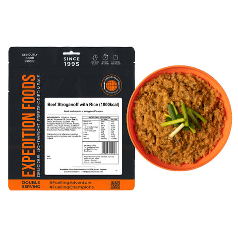 Expedition Foods Beef Stroganoff with Rice | Freeze-Dried Meal