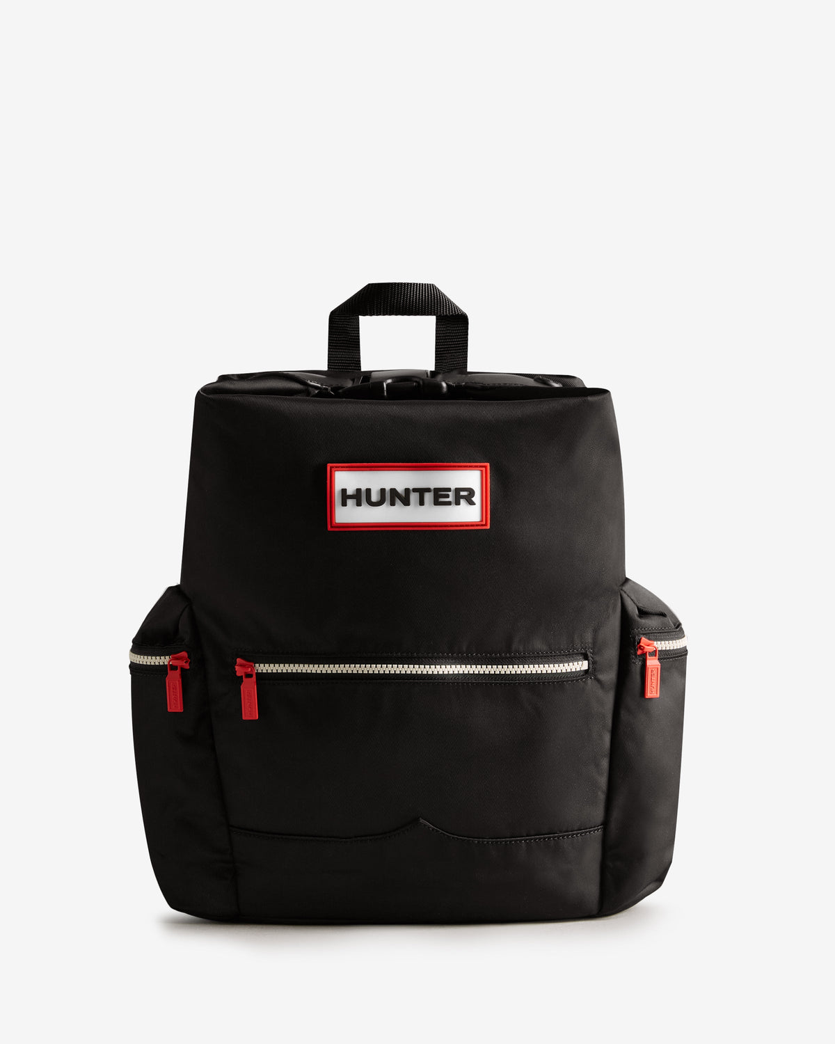 Black Nylon Large Topclip Backpack